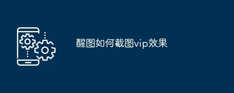 醒图如何截图vip效果