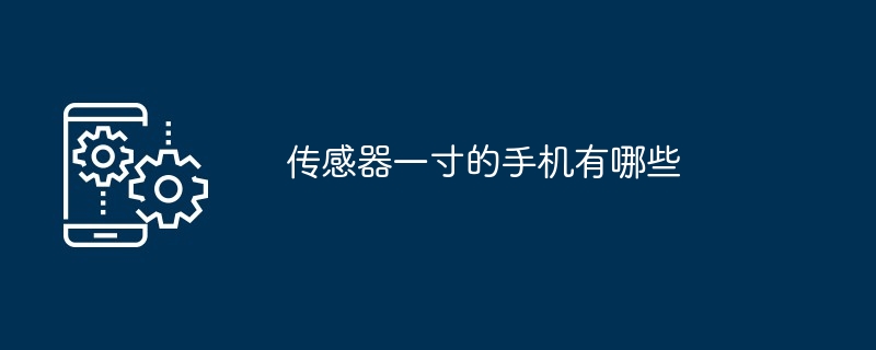 传感器一寸的手机有哪些