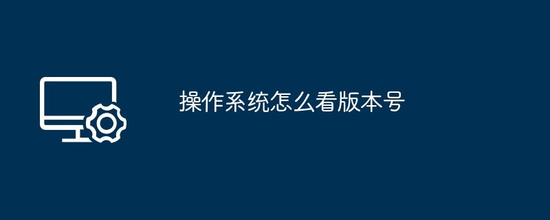 操作系统怎么看版本号